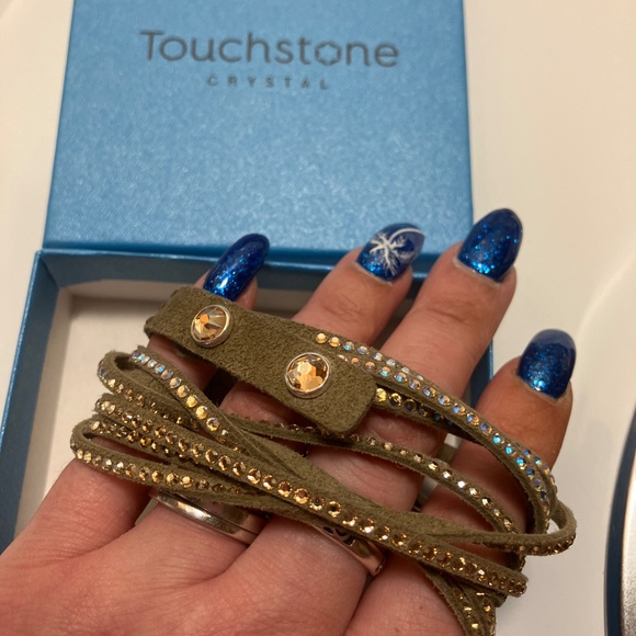 Wrap Around Tan Bracelet by Touchstone Crtystal - Picture 2 of 6